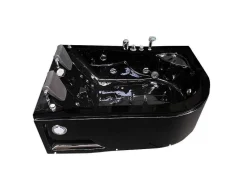 Zwart Bubbelbad 170 X 115 Cm 15 Jets Voor 2 Personen Black Tulip