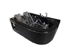 Zwart Bubbelbad 170 X 115 Cm 15 Jets Voor 2 Personen Black Tulip