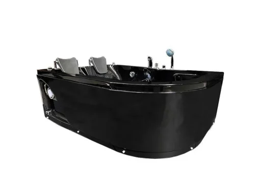 Zwart Bubbelbad 170 X 115 Cm 15 Jets Voor 2 Personen Black Tulip
