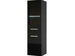 Zwarte Badkamerkolom Met Leds - L30 X B30 X H109 Cm - Laurine