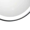 Zwarte Ronde Lichtgevende Badkamerspiegel Met Leds - D. 80 Cm - Numea