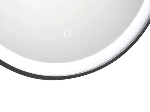 Zwarte Ronde Lichtgevende Badkamerspiegel Met Leds - D. 80 Cm - Numea