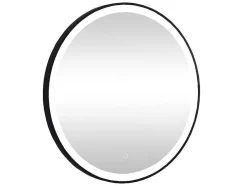 Zwarte Ronde Lichtgevende Badkamerspiegel Met Leds - D. 80 Cm - Numea