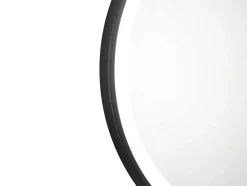Zwarte Ronde Lichtgevende Badkamerspiegel Met Leds - D. 80 Cm - Numea