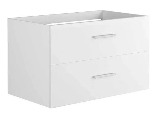 Zwevend Badkamermeubel Met Enkele Wastafel - Wit - 80 Cm - Kayla