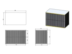 Zwevend, Geribbeld Badkamermeubel Met Goudkleurige Randen En Opzetwastafel - Wit - 80 Cm - Keliza