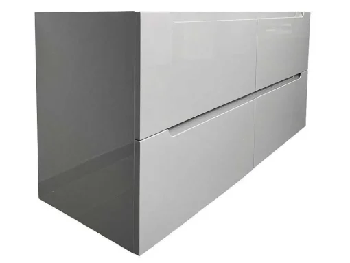 Zwevend Wastafelmeubel Met Dubbel Inbouwbekken - Grijs - 120 Cm - Selita
