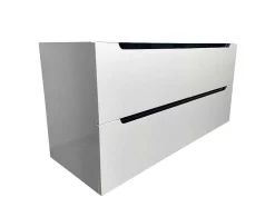 Zwevend Wastafelmeubel Met Dubbel Inbouwbekken - Wit - 120 Cm - Selita