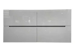 Zwevend Wastafelmeubel Met Dubbel Inbouwbekken - Grijs - 120 Cm - Selita