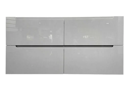 Zwevend Wastafelmeubel Met Dubbel Inbouwbekken - Grijs - 120 Cm - Selita